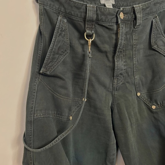 Cult Gaia x Gap Forest Green Cargo Utility Pants Womens 2/26 - Picture 7 of 14